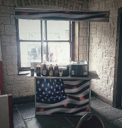 American themed hot dog cart for hire