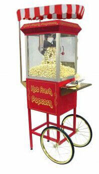 Retro popcorn cart for hire