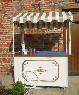 One of our soft scop ice cream carts available for hire