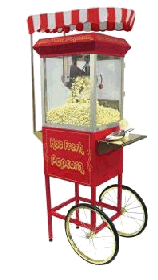 An image of our popcorn Cart hire