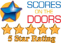 Logo showing our perfect 5 star score on the door rating