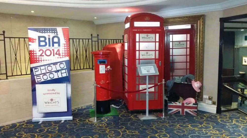 Telephone Box Photo Booth and PostBox Print Dispenser