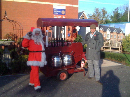 One of our available hot roast chestnut carts for hire