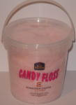 one example of one of our custom printed tubs of candy floss