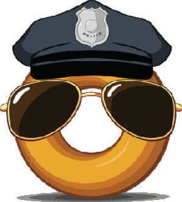 Comic Doughnut Policeman