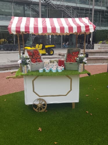 Victorian Strawberries and Cream Cart