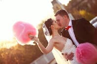 Bride And Groom With Candy Floss