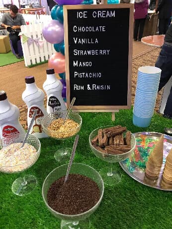 Menu Board On One Of Our Ice Cream Carts